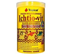 ICHTIO-VIT 250ml / 50g - Nourriture Multi-ingrédients pour Poissons d'aquarium en Flocons