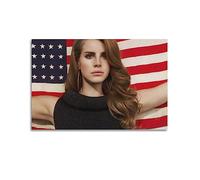 ICHU Lana Del Rey Poster artistique décoratif sur toile Motif chanteur 20 x 30 cm