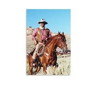 ICHU Poster de l'acteur John Wayne - Peinture murale décorative sur toile - Impression moderne pour chambre à coucher - 20 x 30 cm