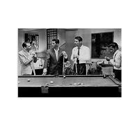 ICHU Poster mural décoratif The Rat Pack Playing Pool - Décoration murale moderne pour chambre à coucher - 30 x 45 cm