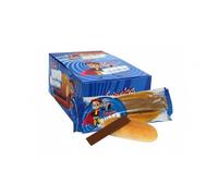 iChuches Boîte de 15 petits pains sucrés avec tablette de chocolat 70 g - Collation pour enfants et snack à partager - Super merendon au goût chocolat noir ou blanc (chocolat)