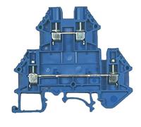 ICI Dinkle DKK2.5N-BL Bloc de raccordement à deux étages pour rail DIN de couleur bleue à visser Style UL 12-22 AWG, 20 A, 600 V