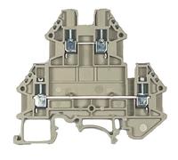 ICI Dinkle DKK2.5N Bloc de terminal à deux étages à vis Beige 12-22 AWG, 20 A, 600 V
