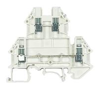 ICI Dinkle DKK2.5N-WE Bloc de raccordement à deux étages pour rail DIN Blanc à vis Style UL 12-22 AWG, 20 A, 600 V