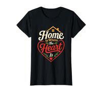 Ici Est Où Le Cœur Est | Appartenance Familiale T-Shirt Graphique avec Valeur