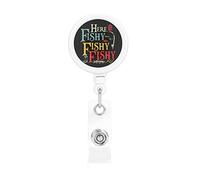 Ici Fishy Fishy Fishy Porte-badge rétractable Reel Clip Id Card Holder forNurse Student Office Worker