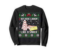 Ici, on dirait Une collation, Debbie Cakes, Funny Ugly Xmas Sweatshirt