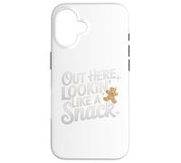 Ici, on dirait Une collation, Un Pain d'épice de Noël Amusant Coque pour iPhone 16