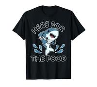Ici pour la Nourriture Mignon drôle Requin Vie océanique biologie Marine T-Shirt