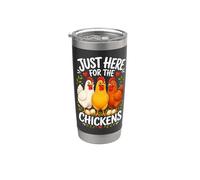 Ici Pour Les Poules Gobelet isotherme en acier inoxydable double paroi