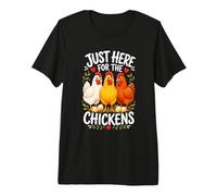 Ici pour Les Poules T-Shirt Haut de Gamme