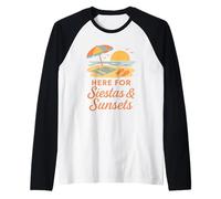 Ici pour Siestas & Sunsets - Minimal Summer Elements Manche Raglan