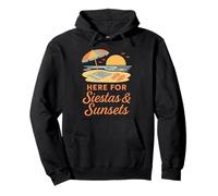 Ici pour Siestas & Sunsets - Minimal Summer Elements Sweat à Capuche