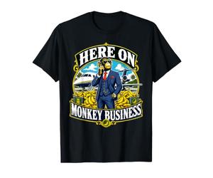Ici sur Monkey Business Rich Ape Fancy Suit Bananas and Jet T-Shirt