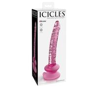 Pipedream Gode Icicles No. 86 en verre soufflé à la main – Rose Taille unique