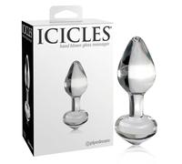 Icicles No. 44 - plug anal conique en verre (transparent)