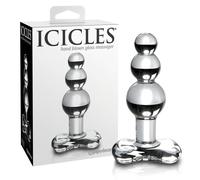 Icicles No. 47 - plug anal triple boules - verre transparent