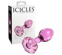 Icicles No. 48 - butin floral en verre (rose)