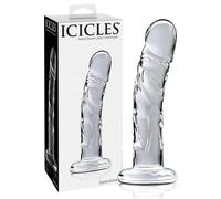 Icicles No. 62 - godemichet en verre en forme de pénis - transparent