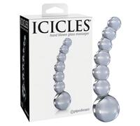 Icicles No. 66 - gode courbé à boules - verre transparent