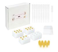ICIMBI Kit de moules à suppositoires réutilisables, 2 ml, moules à suppositoires en silicone | Le kit comprend 4 plateaux de moules à suppositoires, 10 compte-gouttes liquides
