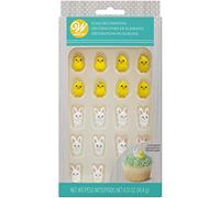 Icing Decorations 24/Pkg-Mini Chicks And Bunnies