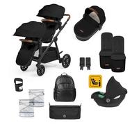 Ickle Bubba Système de Voyage 13 Pièces Virgo Growing Family avec Siège Auto i-Size Cirrus - Poussette Convertible, 17 Configurations, Adaptateurs et Accessoires Inclus, Confort Optimal (Pierre)