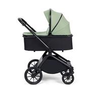 Ickle Bubba Système de Voyage 3-en-1 Altima i-Size - Poussette Luxe avec Nacelle, Siège Auto Stratus i-Size, Pliage Facile d'une Seule Main, Accessoires Inclus (Vert sauge)