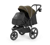 Ickle Bubba Venus Jogger Pro Prime, Poussette 3 Roues Tout-terrain, De la Naissance à 22 kg, avec Cocon Nouveau-né, Porte-gobelet et Organisateur (Bois)
