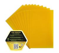 Icko 10 Feuilles de Cire Gaufrée Premium pour Ruche Dadant, 260 x 410 mm, 1 kg, avec QR Code d'Analyse, A01PR