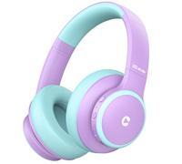 iClever BTH26 Casque à Réduction Active du Bruit pour Enfants | SafeSound Tech 3.1, 60 Heures de Temps de Lecture, Charge Rapide TypeC, Bluetooth 5.4, les voyages en avion
