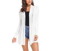 iClosam Gilet Femme Long Tricot Décontracté Veste Femme Longue Cardigan Léger Long Femme Manches Longue