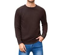 iClosam Pull Homme tricoté Pull pour Homme à col Rond Manches Longues Pullover Braun XXXL