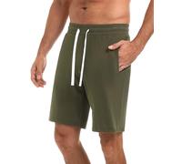 iClosam Short Sport Homme 100% Coton Shorts Court Casual Bermudas Respirant Cordon Ajustable de Fitness Jogging Gym Beach