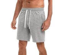 iClosam Short Sport Homme 100% Coton Shorts Court Casual Bermudas Respirant Cordon Ajustable de Fitness Jogging Gym Beach