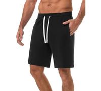 iClosam Short Sport Homme 100% Coton Shorts Court Casual Bermudas Respirant Cordon Ajustable de Fitness Jogging Gym Beach
