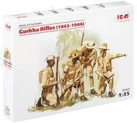 ICM 035563-1/35 WWII Gurkha rifels, 4 Figurines en Plastique modèle Kit