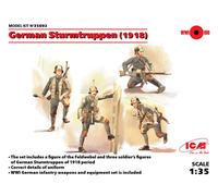 ICM 1/35 KIT FIGURINES MILITARI TROUPES D'ASSAUT ALLEMANDES 1918 4 FIGURINES ...