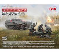 ICM 1:35 Seconde Guerre Mondiale Ambulance Allemande et Personnel médical Militaire