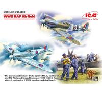 ICM DS4802 MAQUETTE WWII RAF AIRFIELD (SPITFIRE MK.IX,SPITFIRE MKVII,RAF PILOTS
