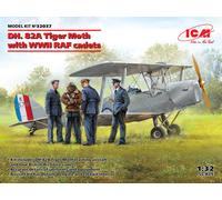 ICM 32037 - 1:3 2 Dh. 82A Tigre Papillon de Nuit Avec WWII Raf Cadets - Neuf