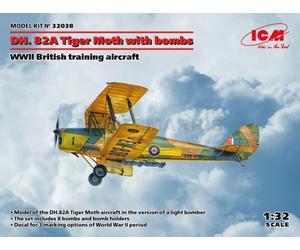 ICM 32038 1/32 Dh. 82A Tiger Moth With Bombs, WWII British Training Avion
