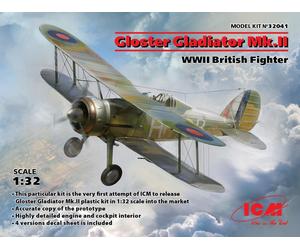 ICM 32041 - 1:3 2 - Gloster Gladiator Mk.ii , WWII Britannique Fighter - Neuf