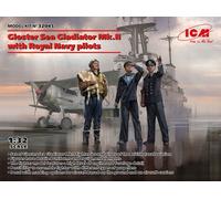 ICM – Maquette d'avion Gloster Sea Gladiator Mk.II 1:32 avec pilotes de la Royal Navy
