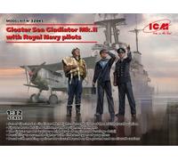 ICM – Maquette d'avion Gloster Sea Gladiator Mk.II 1:32 avec pilotes de la Royal Navy