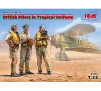 Icm - British Pilots In Tropical Uniform (1939-1943)Maquette Figurine British Pilots In Tropical Uniform (1939-1943) 1/32ème Icm 32106 Maquettecharpromo Figurine Miniature