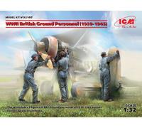 ICM 32107 1/32 WWII British au Sol Personnel (1939-1945) (3 Figurines) ( 100%