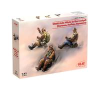 ICM 32111 - Figurines WWII Pilotes Axe En Cockpit 1:32 Kit Non Monté