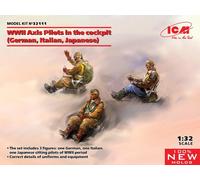 ICM 32111 MAQUETTE WWII AXIS PILOTS IN THE COCKPIT (GERMAN, ITALIAN, JAPANESE) (