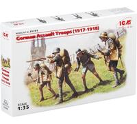 ICM 35291-German Assault Troops, 1:35-Troupes d'assaut allemandes (1917-1918) 4 figues, ICM35291, Noir, Taille Unique